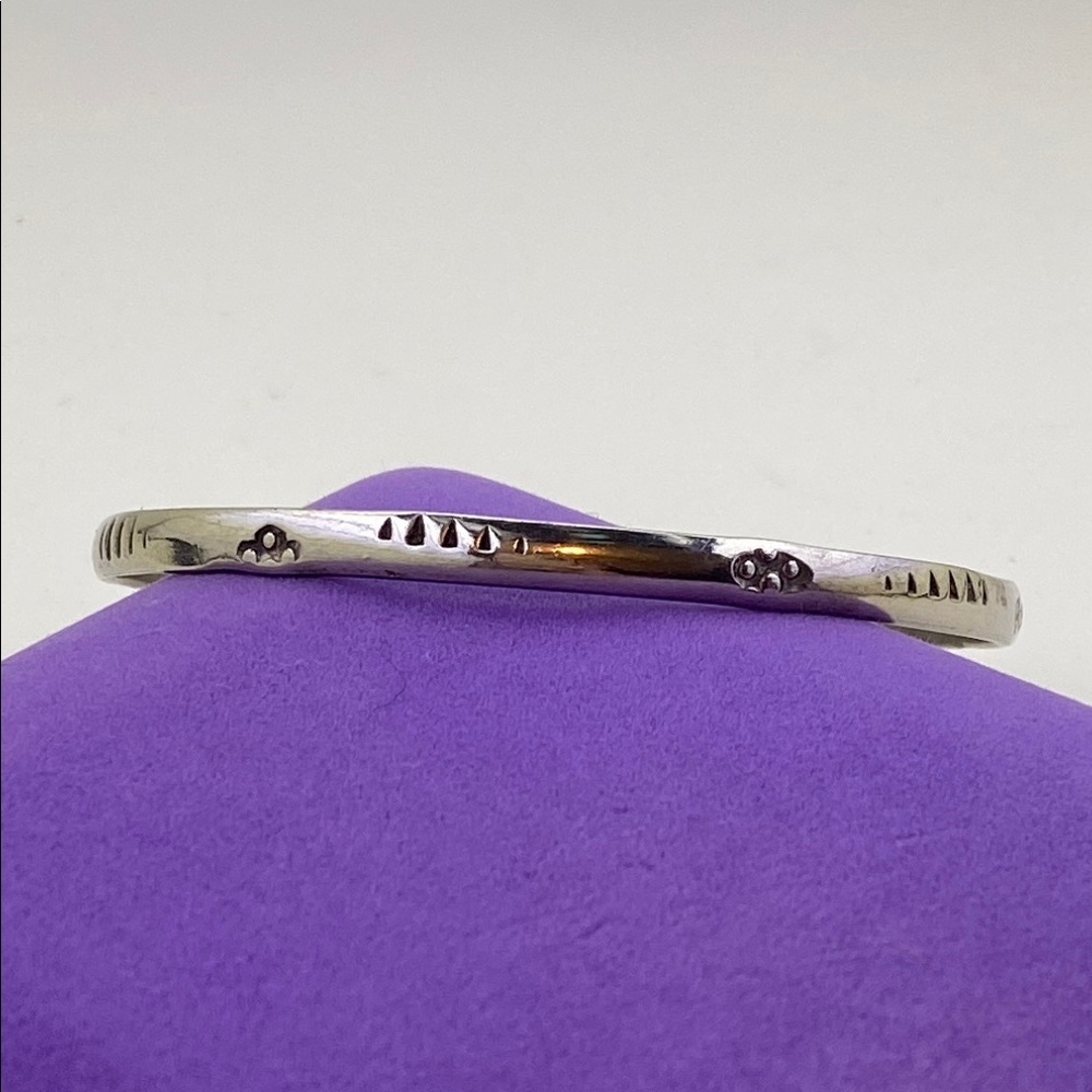 💛 Vintage Silver Alpaca Bangle Bracelet